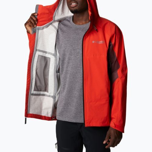 Columbia Mazama Trail vyriška striukė nuo lietaus raudona 2034451