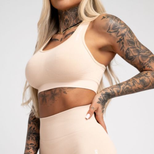 Gym Glamour Compress Almond 464 fitneso liemenėlė