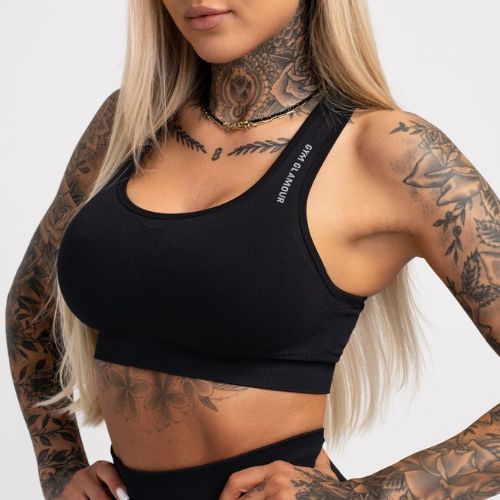 Gym Glamour Compress Black 458 fitneso liemenėlė