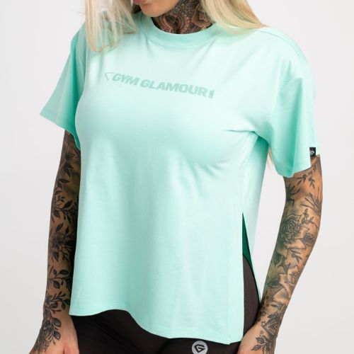 Moteriški treniruočių marškinėliai Gym Glamour Glamour Mint 420