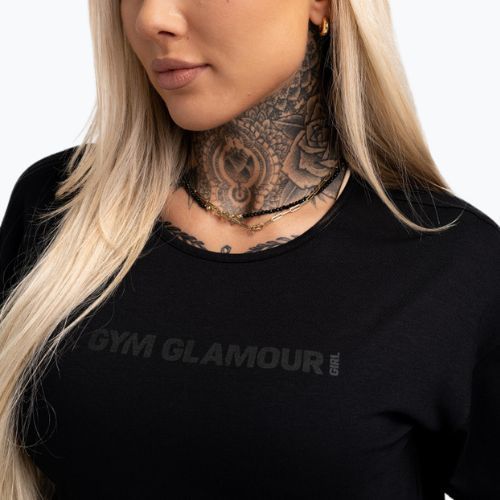Moteriški treniruočių marškinėliai Gym Glamour V Black 421