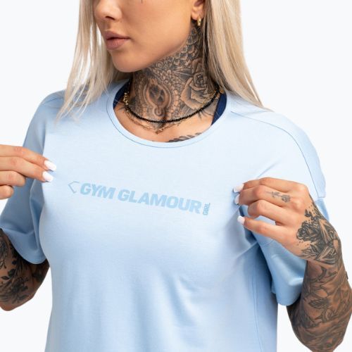 Moteriški treniruočių marškinėliai Gym Glamour V Blue 422