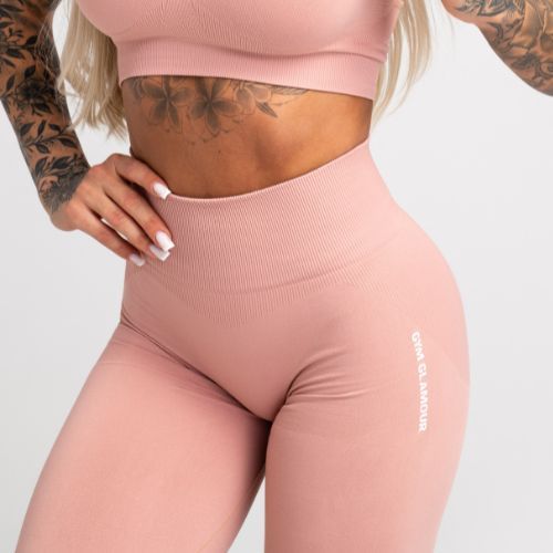 Moteriškos treniruočių tamprės Gym Glamour Compress Rose Rose Tan 454