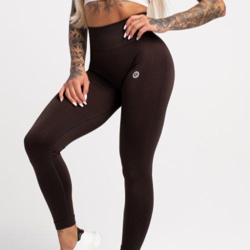 Moteriškos treniruočių tamprės Gym Glamour Flexible Brownie 428