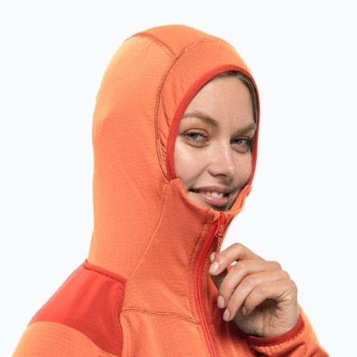 Jack Wolfskin moteriška trekingo striukė Kolbenberg Hooded FZ orange 1711071