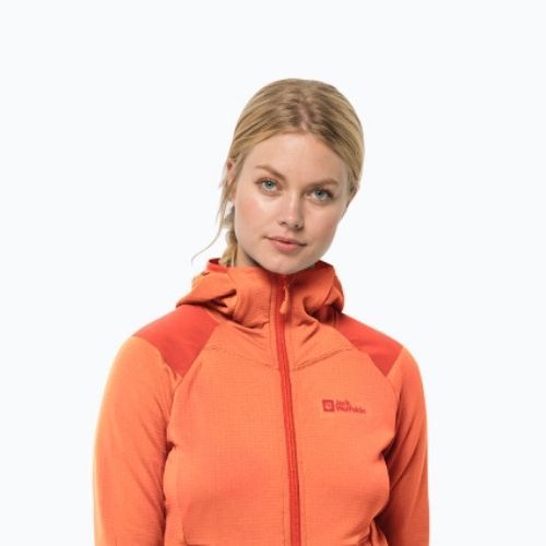 Jack Wolfskin moteriška trekingo striukė Kolbenberg Hooded FZ orange 1711071