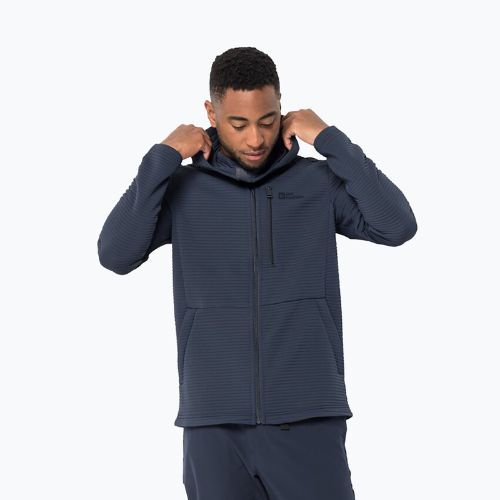 Jack Wolfskin vyriškas megztinis su gobtuvu Modesto Hooded trekking sweatshirt black 1706493