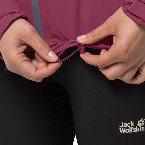 Jack Wolfskin Go Hike moteriška striukė nuo lietaus kaštoninės spalvos 1113972