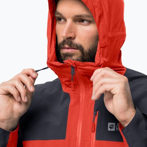 Jack Wolfskin vyriška lietaus striukė Go Hike raudona 1114051
