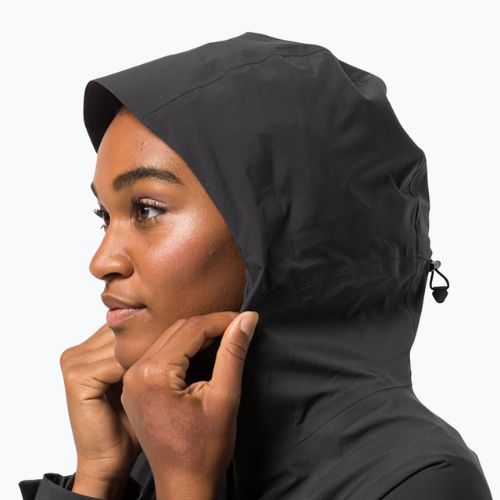 Jack Wolfskin moteriška striukė nuo lietaus Goldgewann Parka black 1115731_6350_002