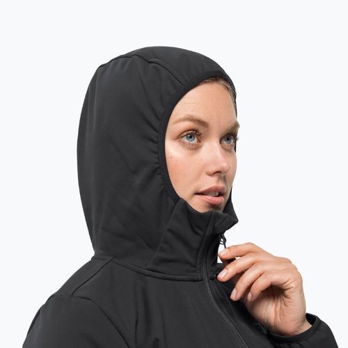 Jack Wolfskin Bornberg Hoody moteriška softshell striukė juoda 1307691