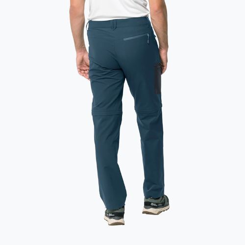 Jack Wolfskin Active Track Zip Off vyriškos trekingo kelnės tamsiai mėlynos 1508241