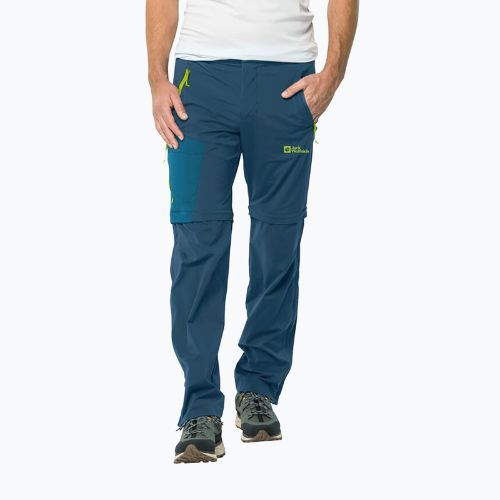 Vyriškos softshello kelnėsJack Wolfskin Glastal Zip Away navy blue 1508301