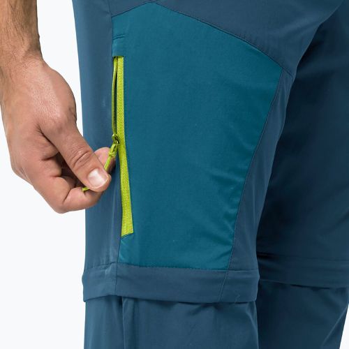Vyriškos softshello kelnėsJack Wolfskin Glastal Zip Away navy blue 1508301