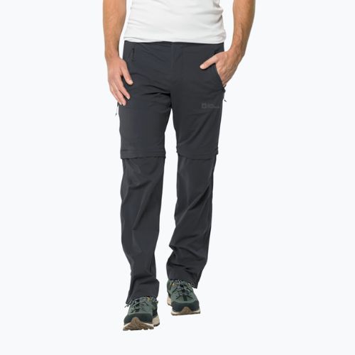 Vyriškos minkštos kelnės Jack Wolfskin Glastal Zip Away pilka 1508301