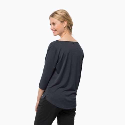 Jack Wolfskin moteriški marškinėliai Jwp 3/4 navy blue 1806655