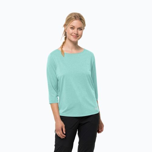 Jack Wolfskin moteriški trekingo marškinėliai Jwp 3/4 blue 1806655