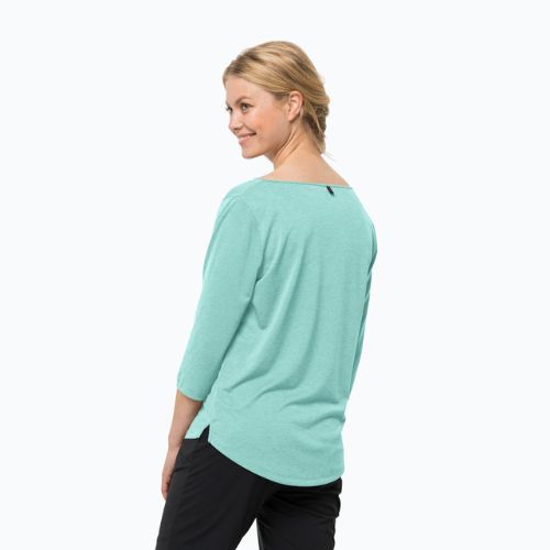 Jack Wolfskin moteriški trekingo marškinėliai Jwp 3/4 blue 1806655