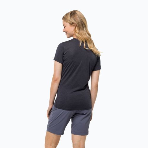 Moteriški trekingo marškinėliai Jack Wolfskin Crosstrail Graphic grey 1807213