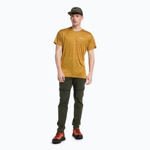 Vyriški marškinėliai Salewa Puez Melange Dry golden brown melange