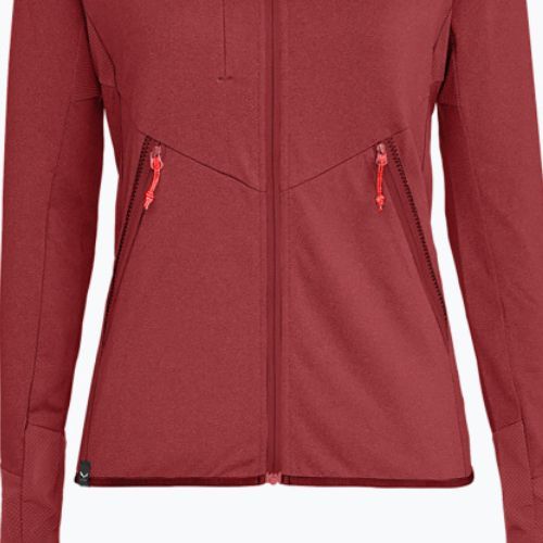 Salewa moteriška vilnonė striukė Agner Hybrid PL/DST FZ Hoody tamsiai raudona 00-0000027372