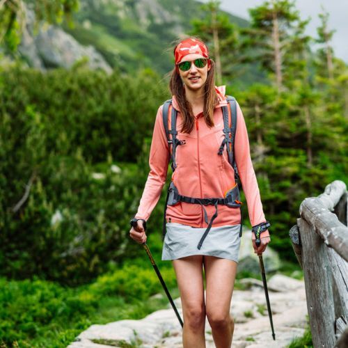 Salewa Puez Hybrid PL FZ Hoody moteriškas vilnonis džemperis šviesiai rožinės spalvos 00-0000027389