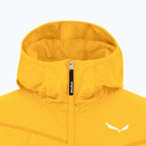 Salewa vaikiškas vilnonis džemperis Agner Melange PL FZ Hoody geltonas 00-0000027768