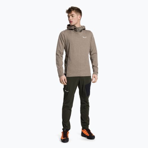 Salewa vyriškas džemperis Fanes Am Hoody rudos spalvos 00-0000028226