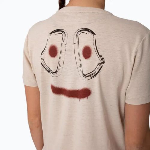 Salewa Lavaredo Hemp Print moteriški alpinistiniai marškinėliai beige 00-0000028368