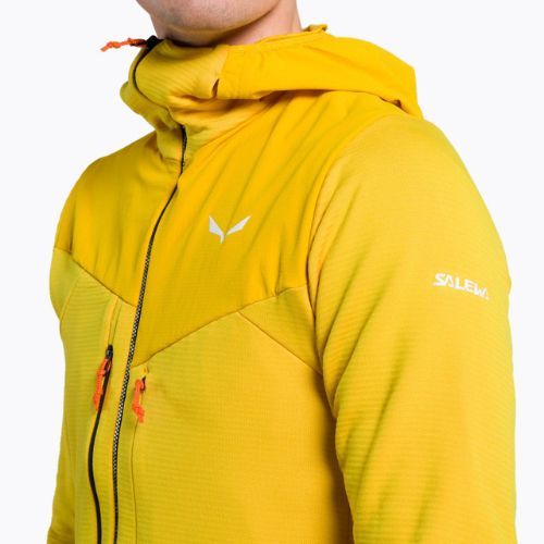 Salewa vyriškas Agner Polarlite džemperis su gobtuvu trekkingui geltonas 00-0000028557
