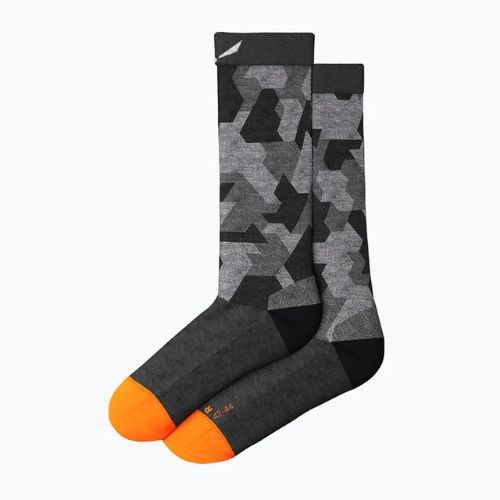 Vyriškos trekingo kojinės Salewa Pedroc Camo AM Crew black-grey 00-0000069039
