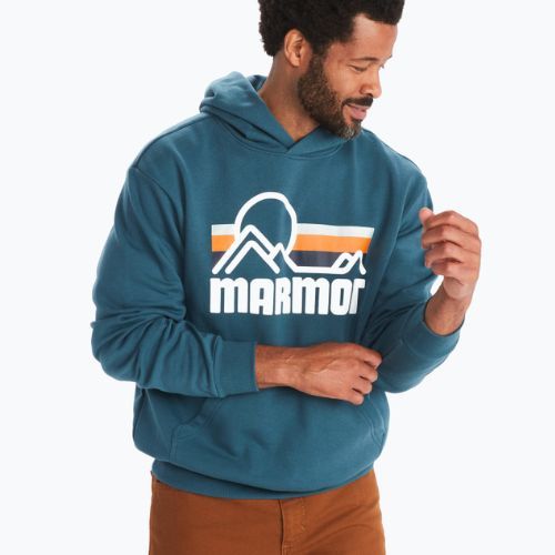 Vyriški Marmot Coastal Hoody šviesiai mėlynos spalvos džemperis M1425821541