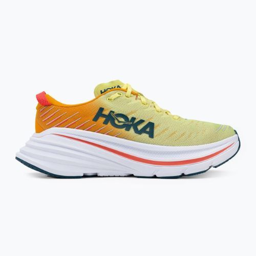 HOKA Bondi X vyriški bėgimo bateliai balta ir geltona 1113512-WEPR