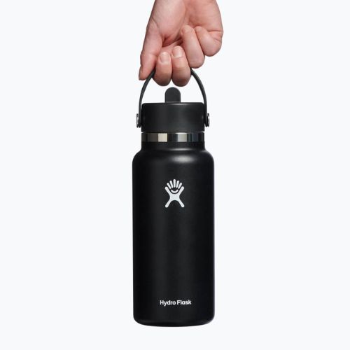 Hydro Flask Wide Flex Straw terminis butelis 945 ml, juodas W32BFS001