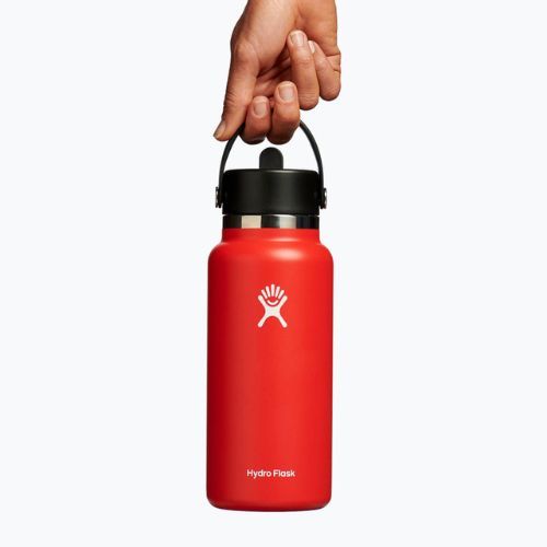 Hydro Flask Wide Flex Straw terminis butelis 945 ml, raudonas W32BFS612