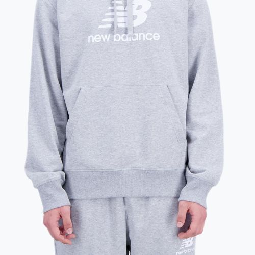 Vyriški treninginiai džemperiai New Balance Essentials Stacked Logo French Terry Hoodie pilka MT31537AG