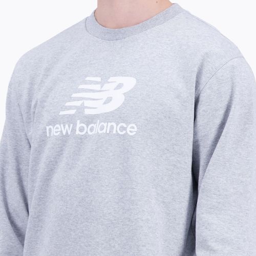 Vyriški treniruočių marškinėliai New Balance Essentials Stacked Logo French Terry Crewneck pilka MT31538AG