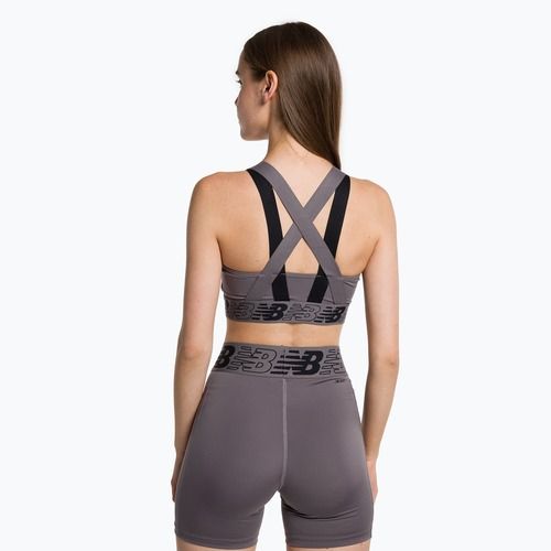 New Balance Relentless Crop pilka fitneso liemenėlė WB31175ZNC