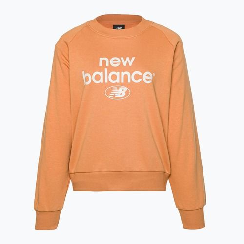 Moteriški treniruočių marškinėliai New Balance Essentials Reimagined Archive French Terry Crewneck brown WT31508SEI
