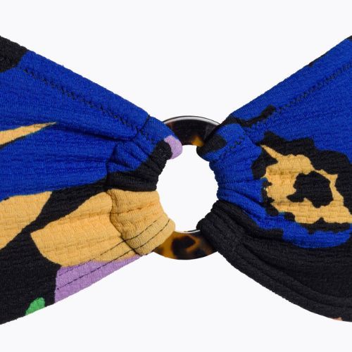 ROXY Color Jam Bandeau maudymosi kostiumėlio viršutinė dalis antracito spalvos su gėlėmis Jammin