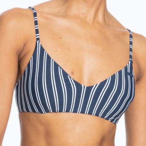 ROXY Into The Sun Athletic Trikampio formos maudymosi kostiumėlio viršutinė dalis mood indigo novela stripe vert