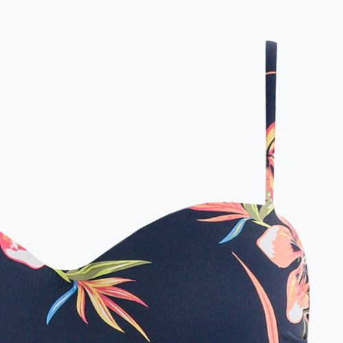 ROXY Into The Sun Mold Bandeau maudymosi kostiumėlio viršutinė dalis nuotaika indigo tropical depht