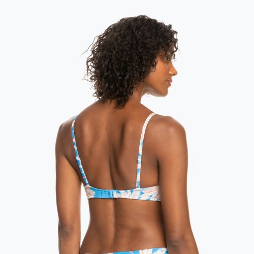 ROXY Love The Beach Vibe žydrai mėlynas palmių salos maudymosi kostiumėlio viršus
