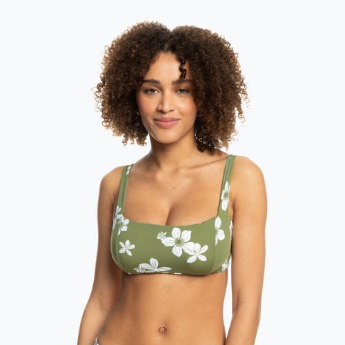 ROXY Retro D-Cup maudymosi kostiumėlio viršutinė dalis loden green surfrider spirit s