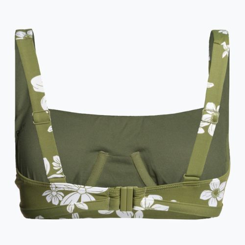 ROXY Retro D-Cup maudymosi kostiumėlio viršutinė dalis loden green surfrider spirit s