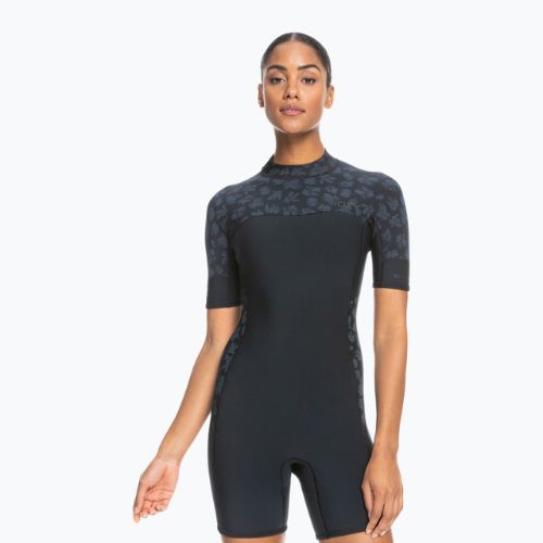 Moteriškas ROXY 2.0 Swell Series SS BZ QLCK juodos spalvos maudymosi kostiumas