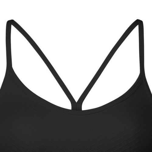 Casall Besiūlė grafinio briaunuotumo sportinė moteriška treniruočių viršutinė dalis juoda 22210