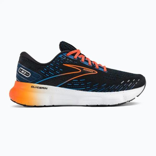 Brooks Glycerin 20 vyrų bėgimo bateliai juodi/klasikiniai mėlyni/orange