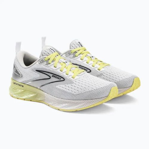 Brooks Levitate 6 moteriški bėgimo bateliai white/oyster/yellow