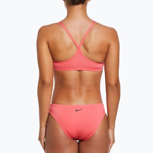 Moteriškas dviejų dalių maudymosi kostiumėlis Nike Essential Sports Bikini pink NESSA211-683